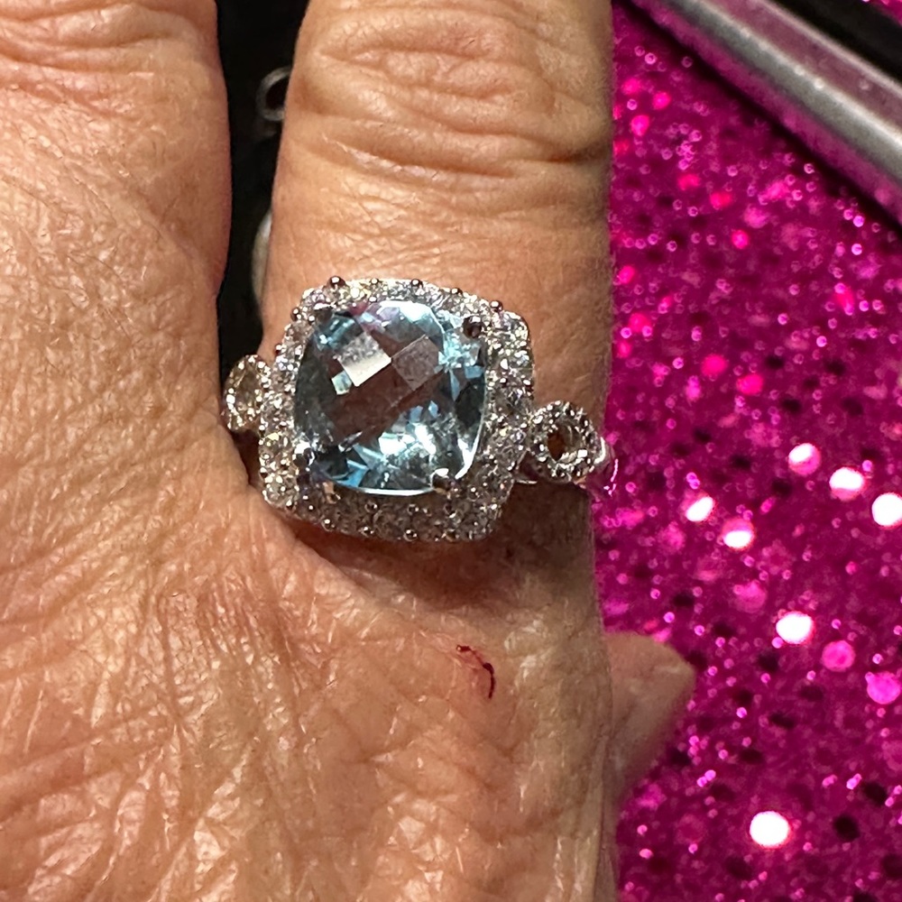 Aquamarine 925 Ring Beautiful